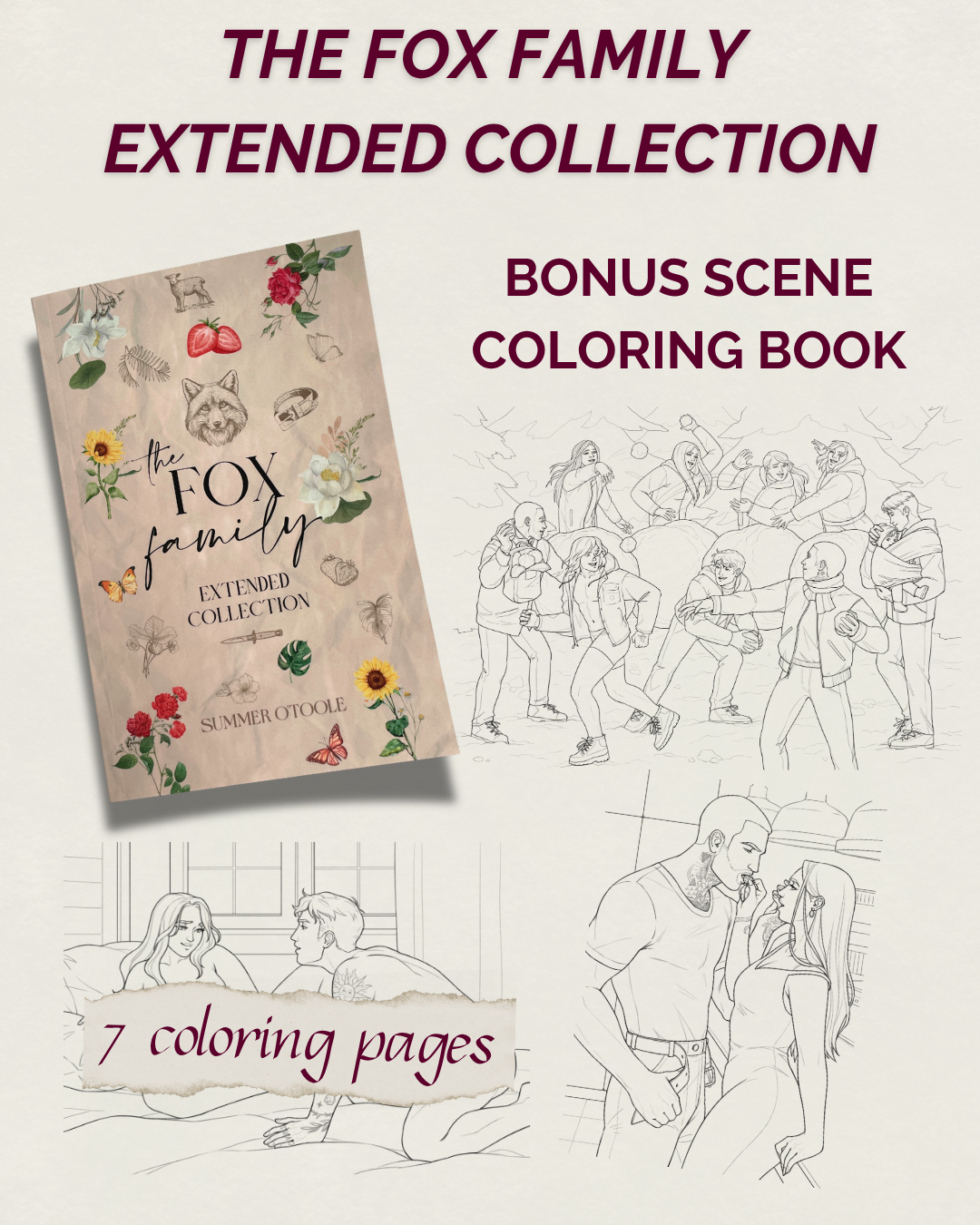 Fox Family Bonus Scenes & Spicy Coloring Book | Extended Collection | Dark Mafia Romance Gift